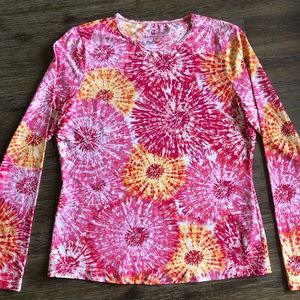 Lands’ End Women’s Swim Tee Rash Guard Size Small